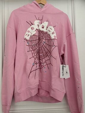 Sp5der pink og hoodie